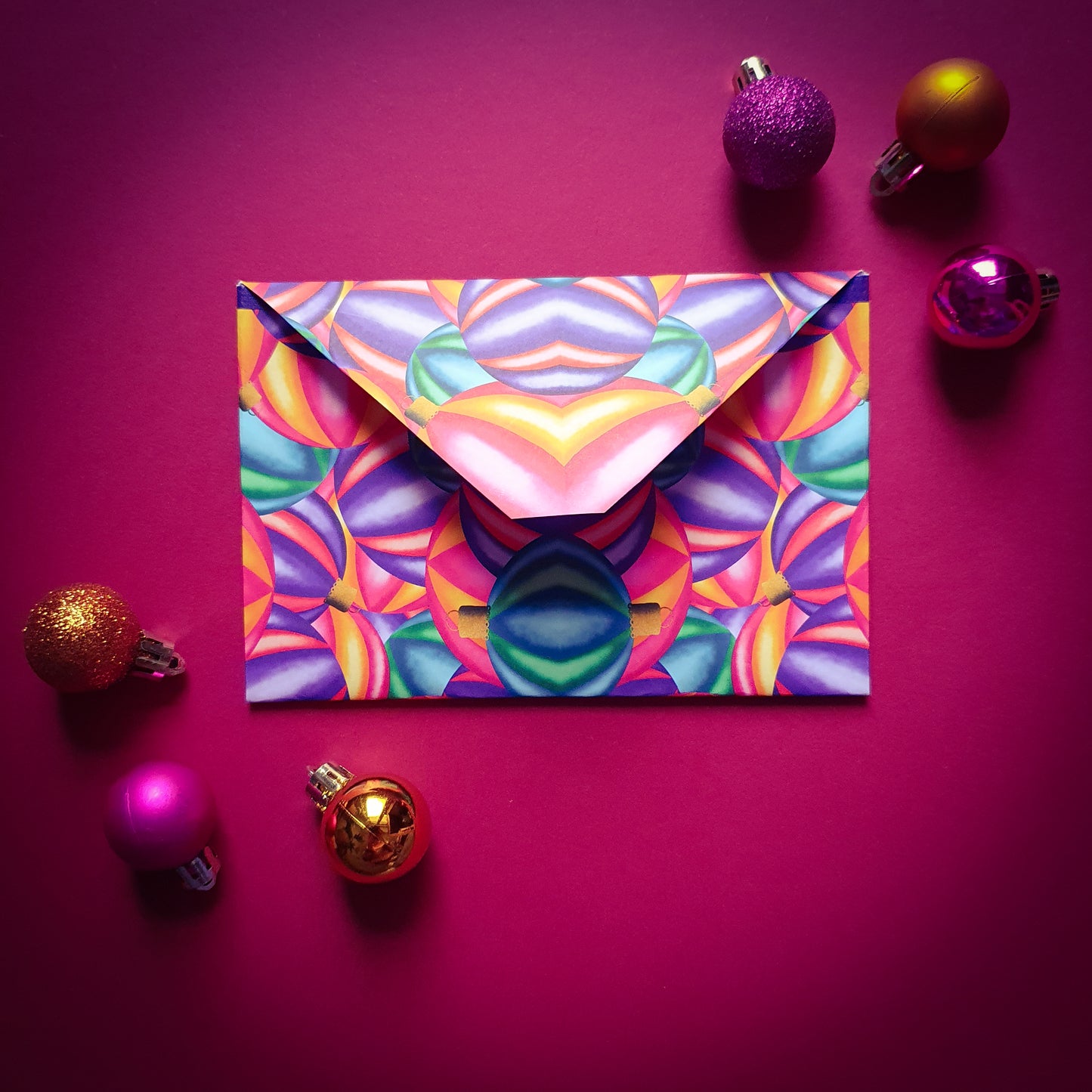 Folded card and matching envelope