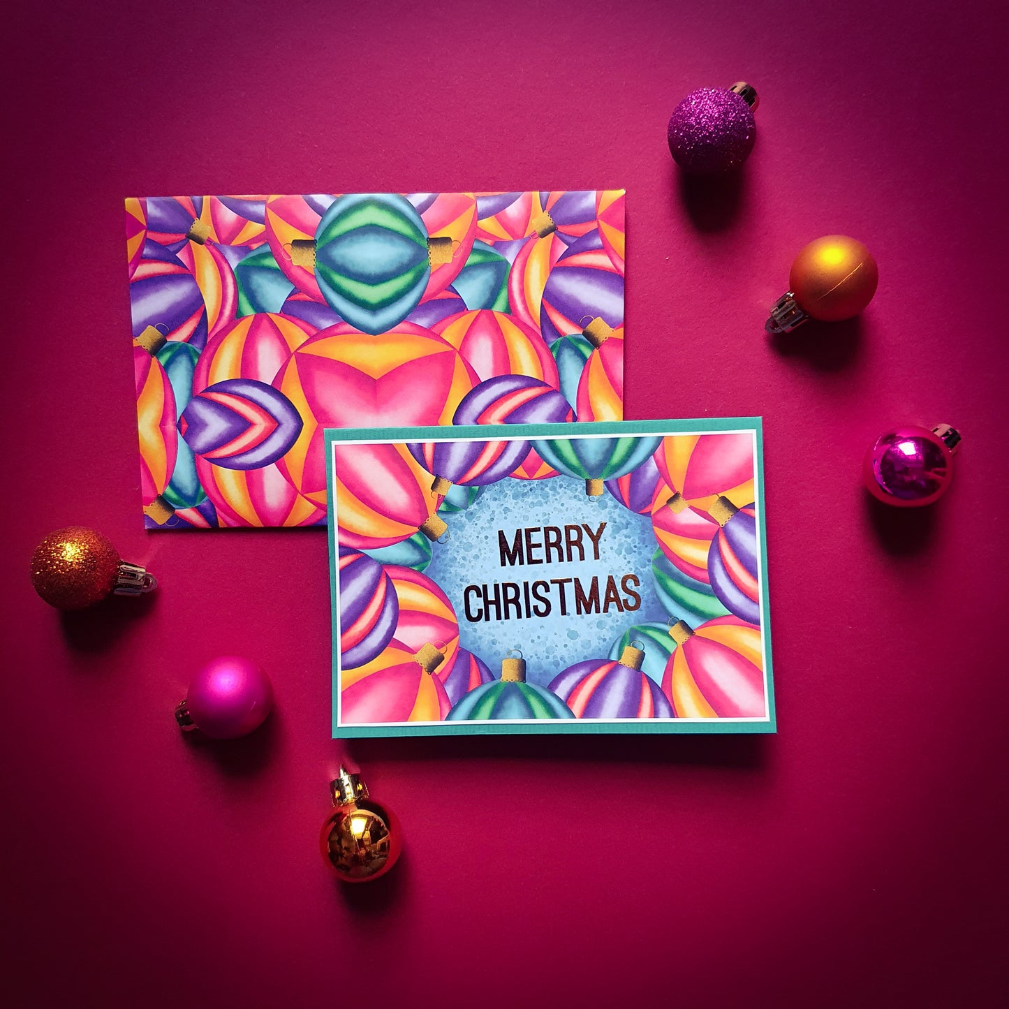 Folded card and matching envelope