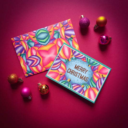 Folded card and matching envelope