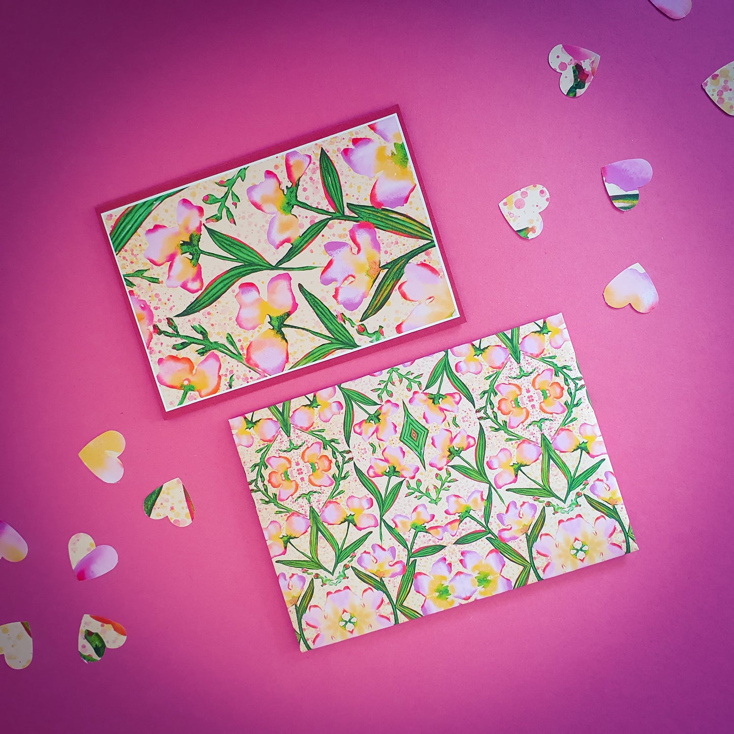 folded card and matching envelope