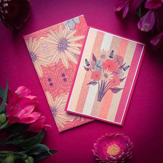 Folded card and matching envelope