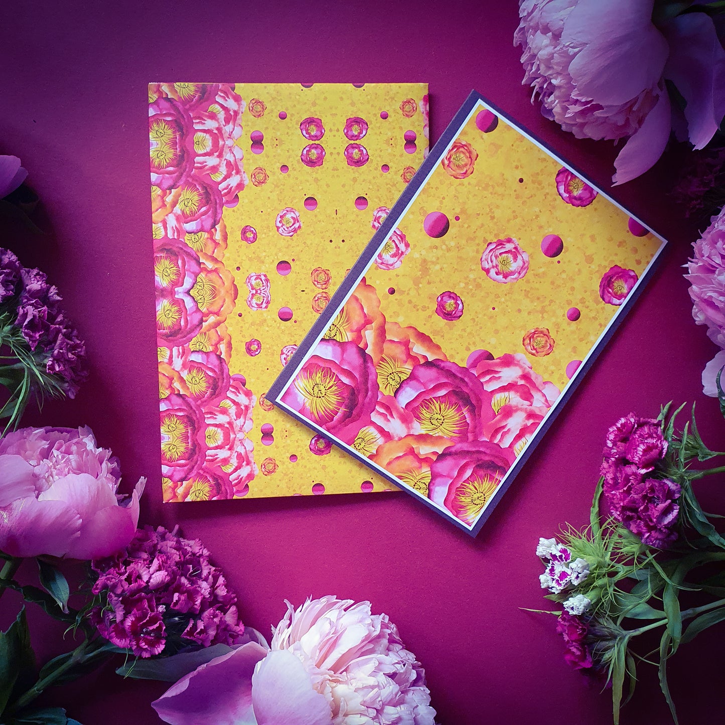 Folded card and matching envelope