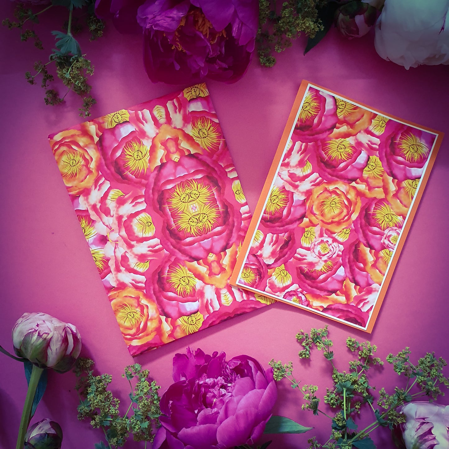Folded card and matching envelope