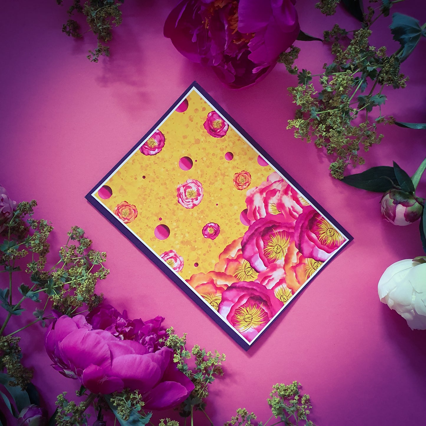 Folded card and matching envelope