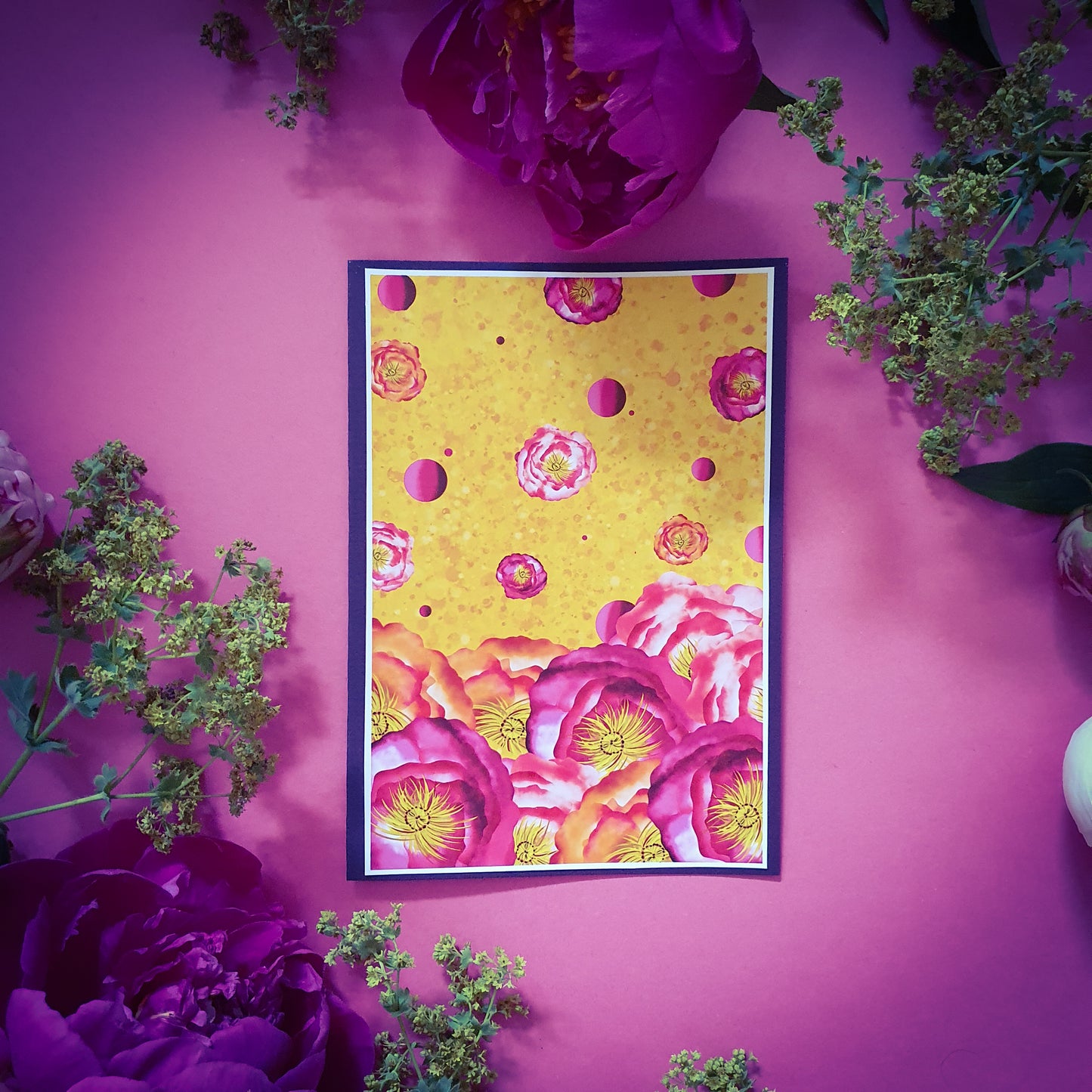 Folded card and matching envelope