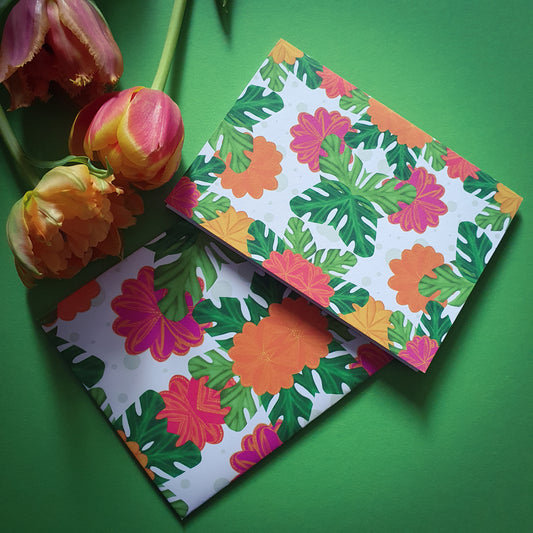 Folded card and matching envelope